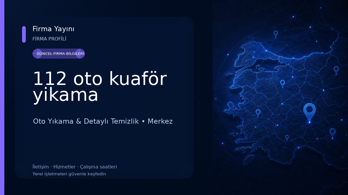 112 oto kuaför yikama Oto Yıkama & Detaylı Temizlik
