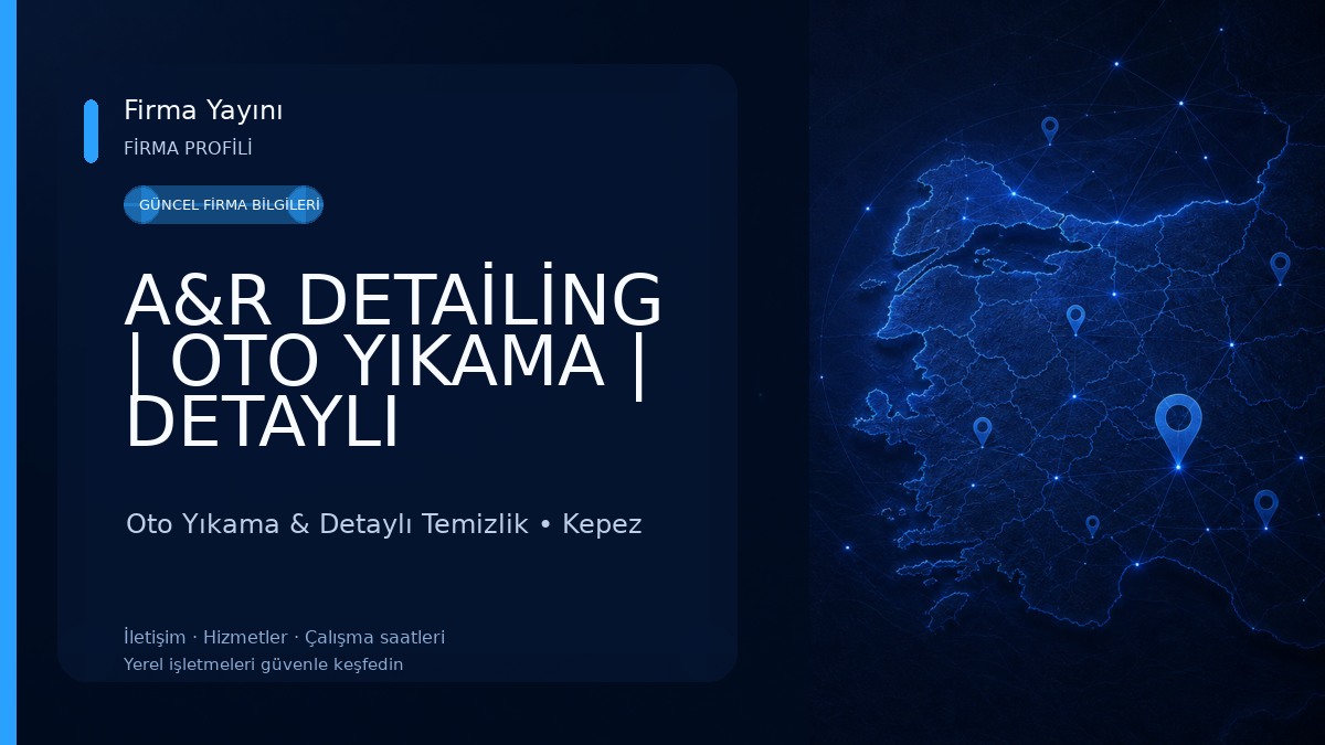 A&R DETAİLİNG | OTO YIKAMA | DETAYLI TEMİZLİK | FAR PARLATMA | PASTA CİLA Oto Yıkama & Detaylı Temizlik