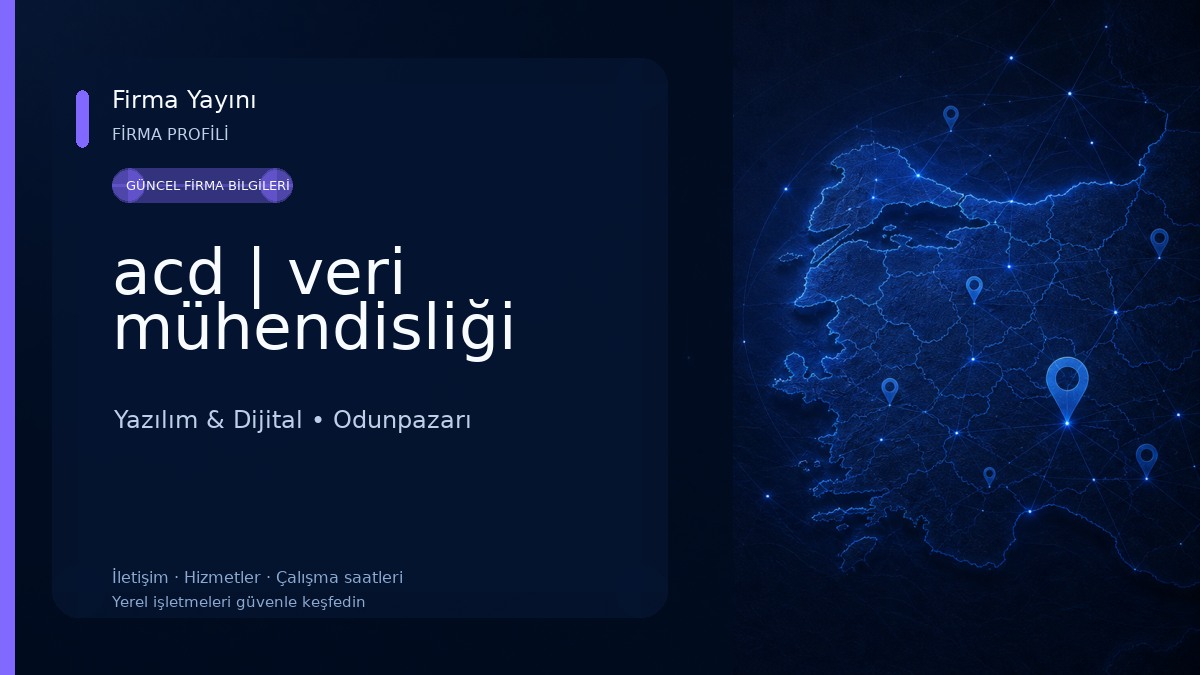 acd | veri mühendisliği Yazılım & Dijital