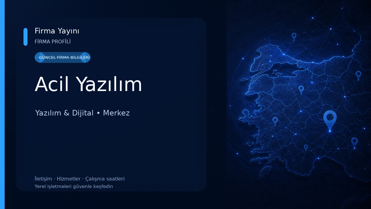 Acil Yazılım Yazılım & Dijital