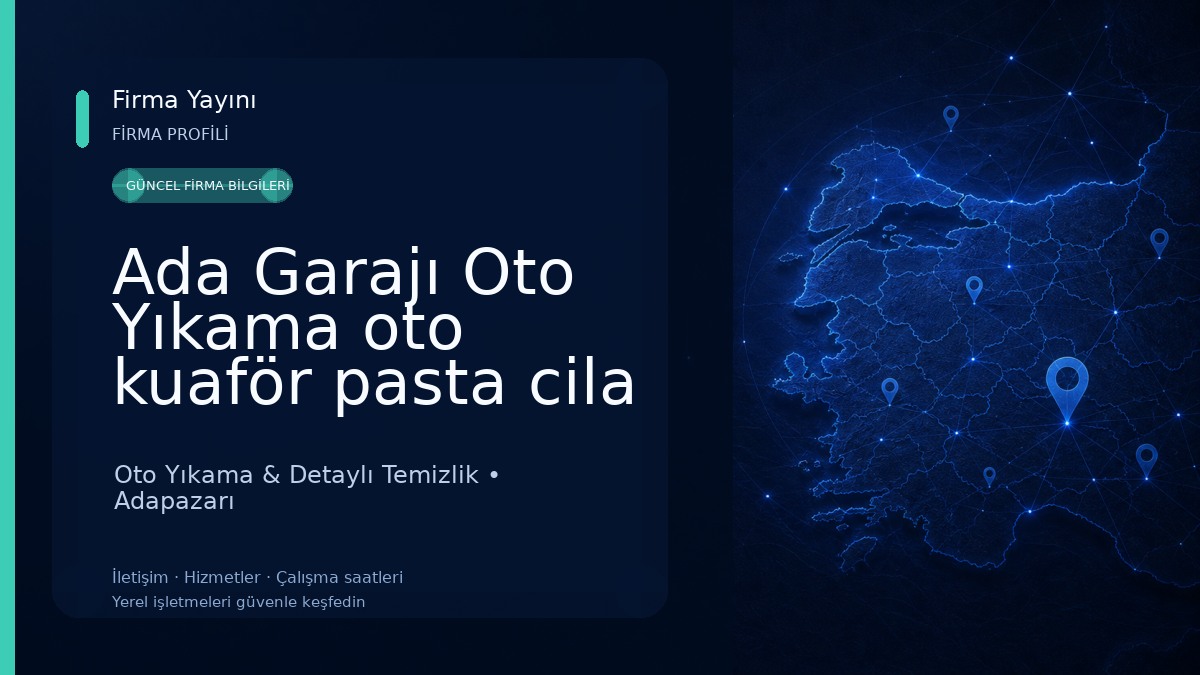 Ada Garajı Oto Yıkama oto kuaför pasta cila boya koruma