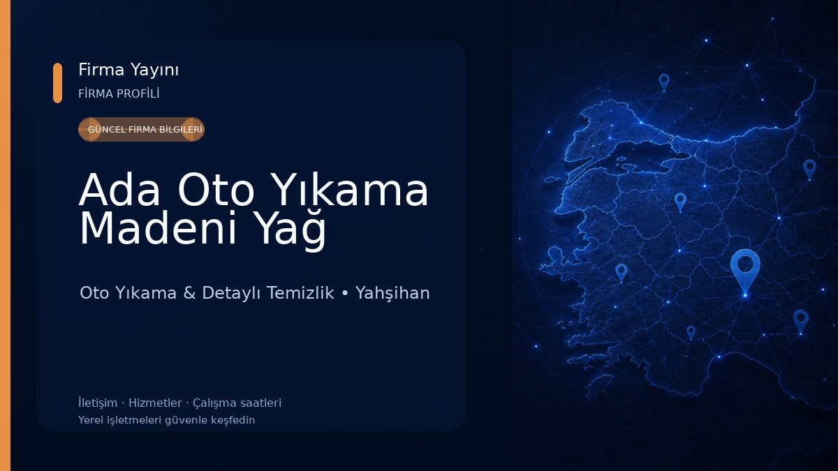 Ada Oto Yıkama Madeni Yağ Oto Yıkama & Detaylı Temizlik
