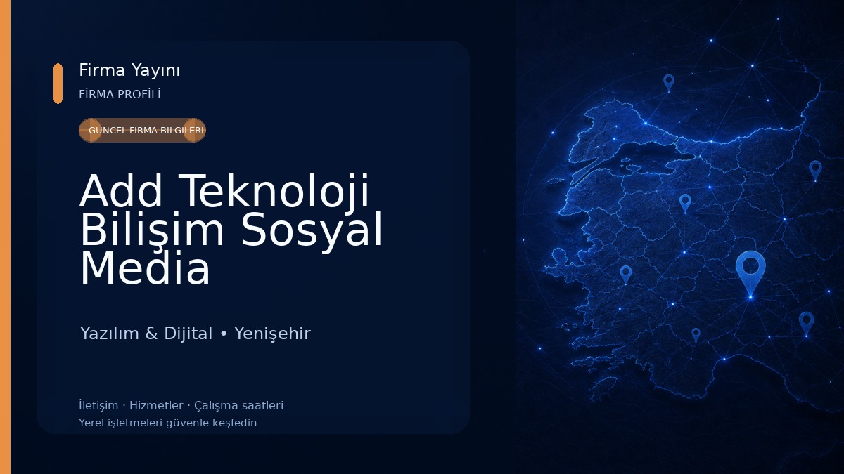 Add Teknoloji Bilişim Sosyal Media Hizmetleri Yazılım & Dijital