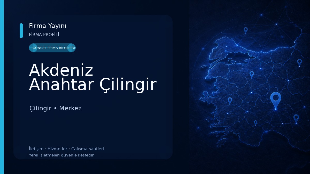 Akdeniz Anahtar Çilingir Çilingir