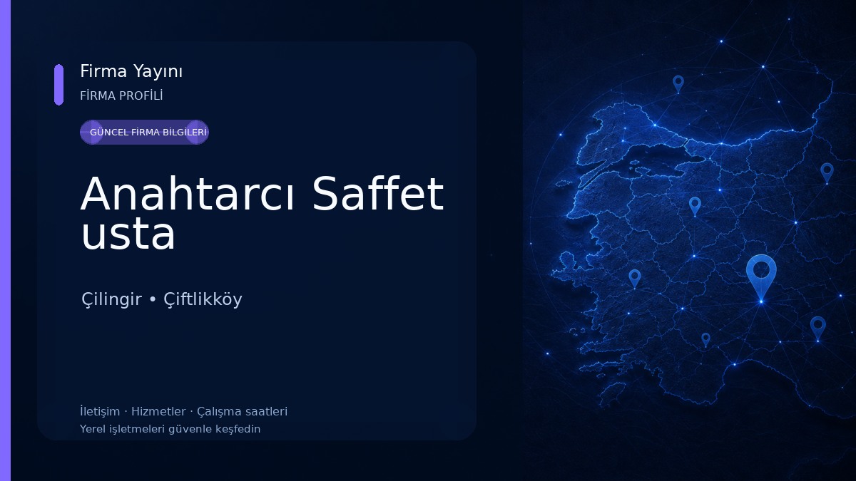 Anahtarcı Saffet usta Çilingir