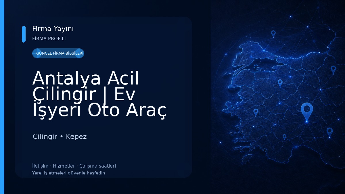 Antalya Acil Çilingir | Ev İşyeri Oto Araç Kapı Açma Kilit Değişimi (Akdeniz Çilingir Anahtarcı) Çilingir