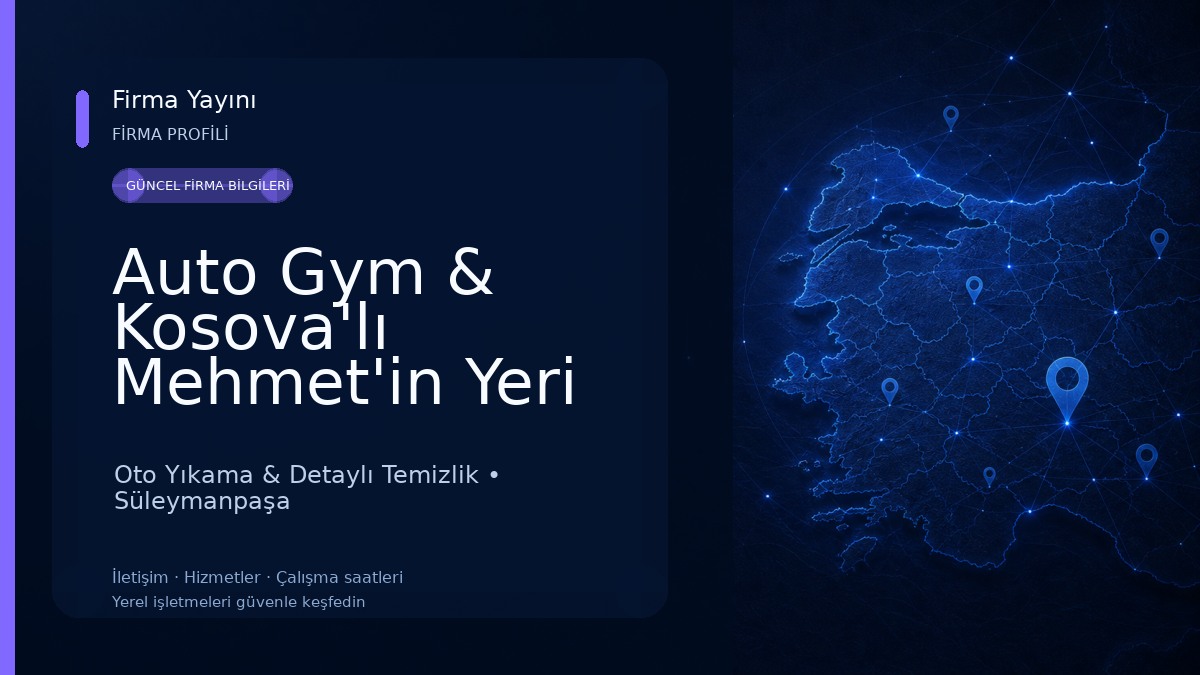 Auto Gym & Kosova'lı Mehmet'in Yeri Oto Yıkama & Detaylı Temizlik