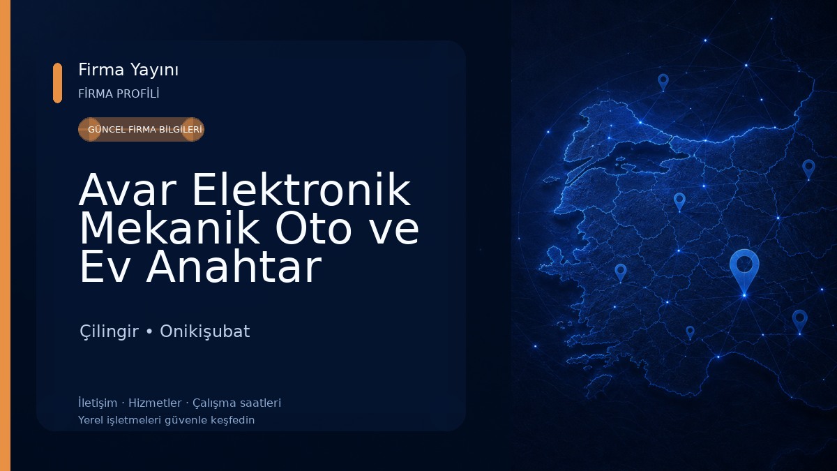 Avar Elektronik Mekanik Oto ve Ev Anahtar Çilingir