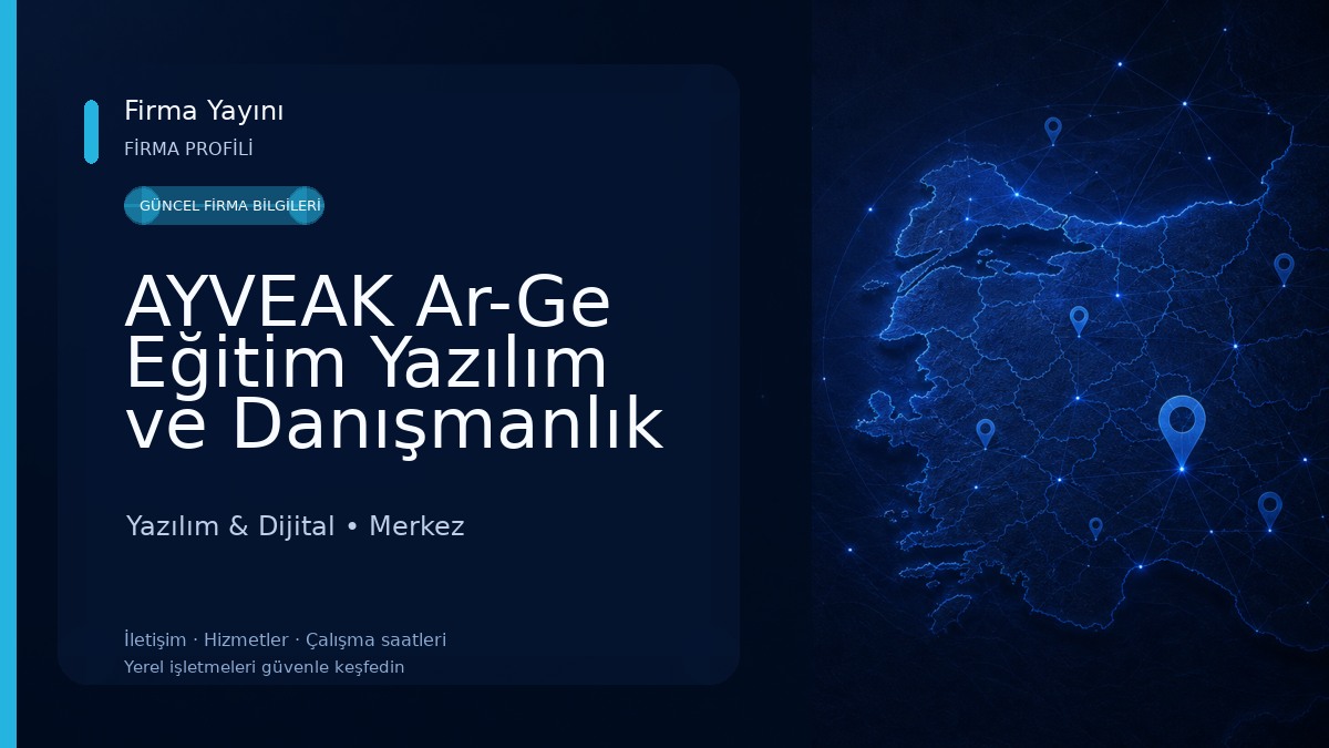 AYVEAK Ar-Ge Eğitim Yazılım ve Danışmanlık Yazılım & Dijital