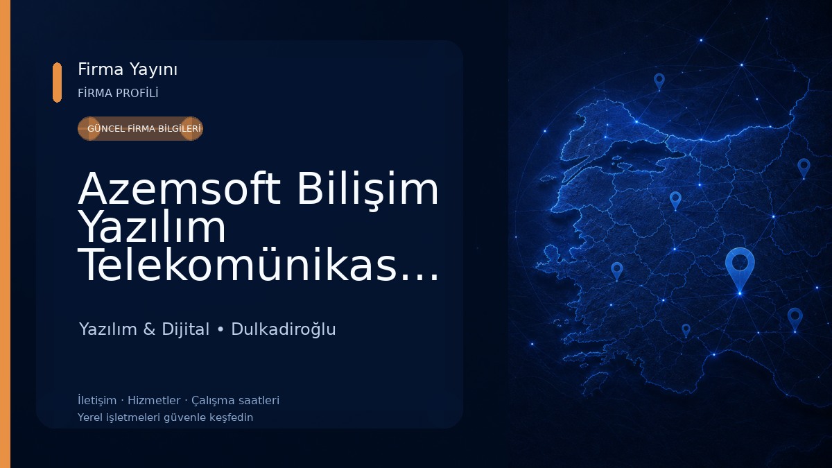 Azemsoft Bilişim Yazılım Telekomünikasyon Sistemleri Tic.San.Ltd.Şti. Yazılım & Dijital