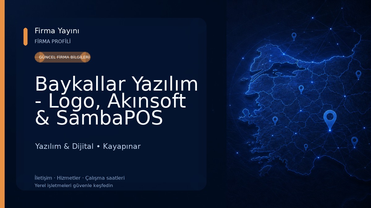 Baykallar Yazılım - Logo, Akınsoft & SambaPOS Diyarbakır Yetkili Bayi Yazılım & Dijital