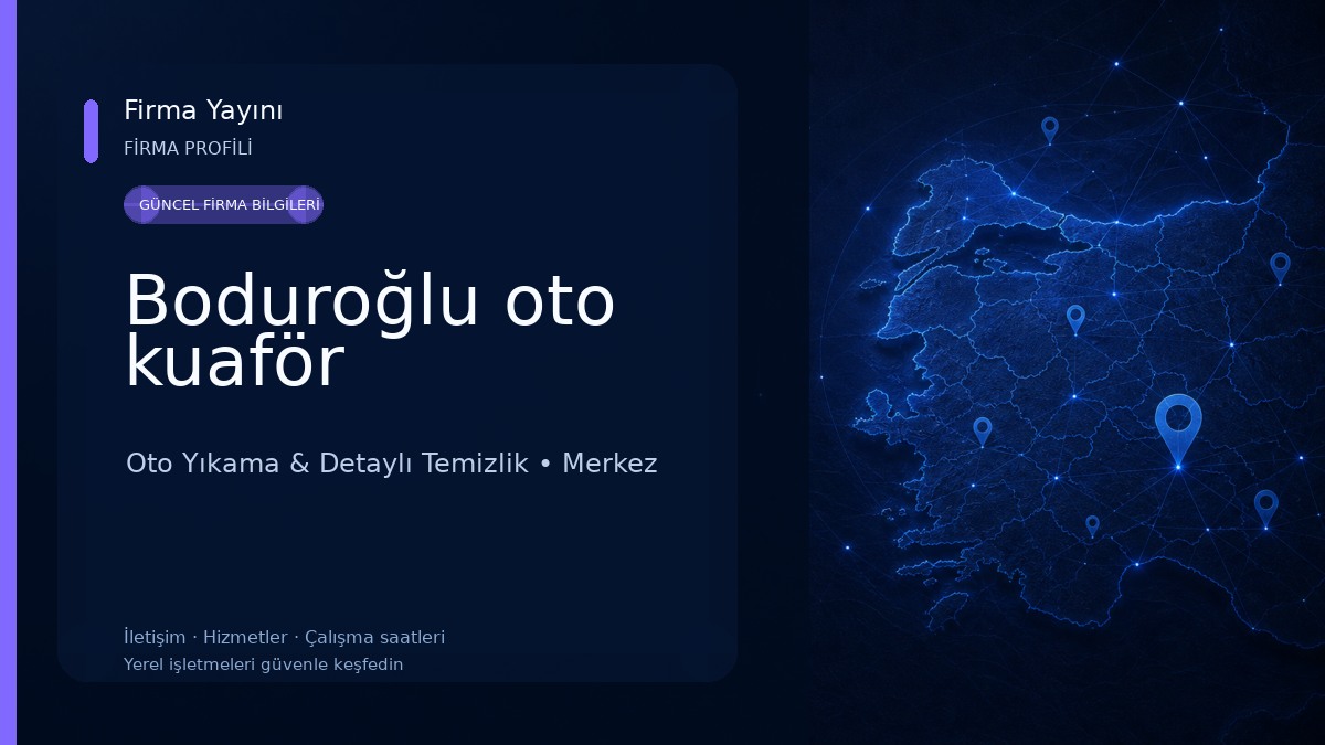 Boduroğlu oto kuaför Oto Yıkama & Detaylı Temizlik