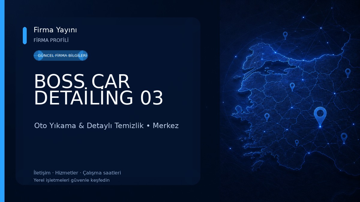BOSS CAR DETAİLİNG 03 Oto Yıkama & Detaylı Temizlik