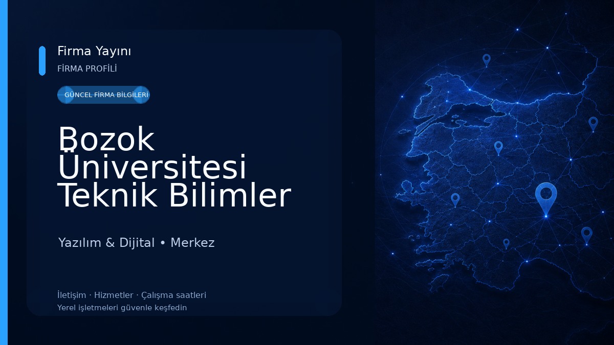 Bozok Üniversitesi Teknik Bilimler Meslek Yüksekokulu Yazılım & Dijital