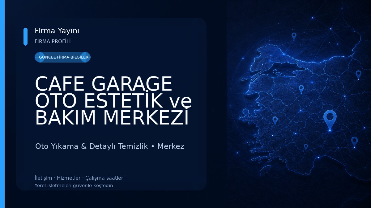 CAFE GARAGE OTO ESTETİK ve BAKIM MERKEZİ OTO SERVİS Oto Yıkama & Detaylı Temizlik