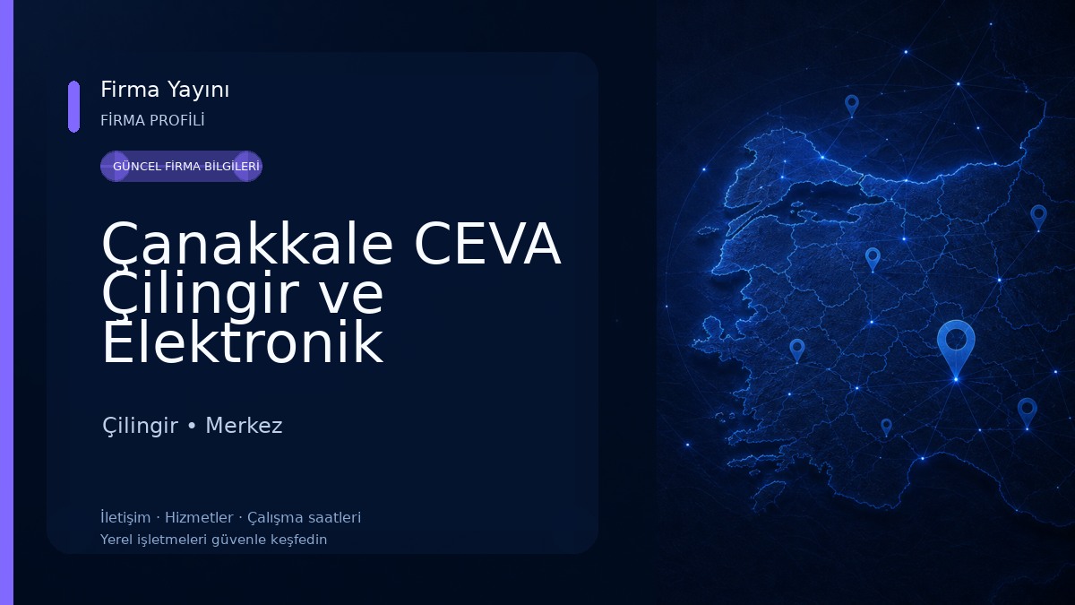 Çanakkale CEVA Çilingir ve Elektronik Anahtarcılık