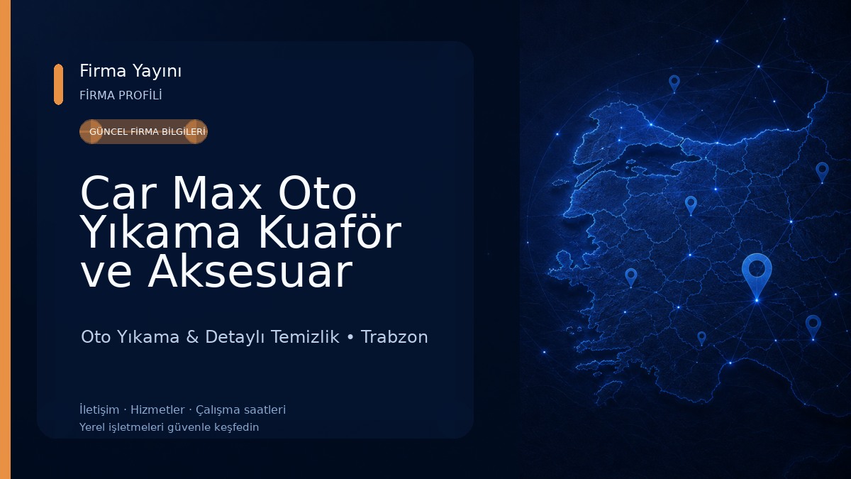 Car Max Oto Yıkama Kuaför ve Aksesuar Oto Yıkama & Detaylı Temizlik
