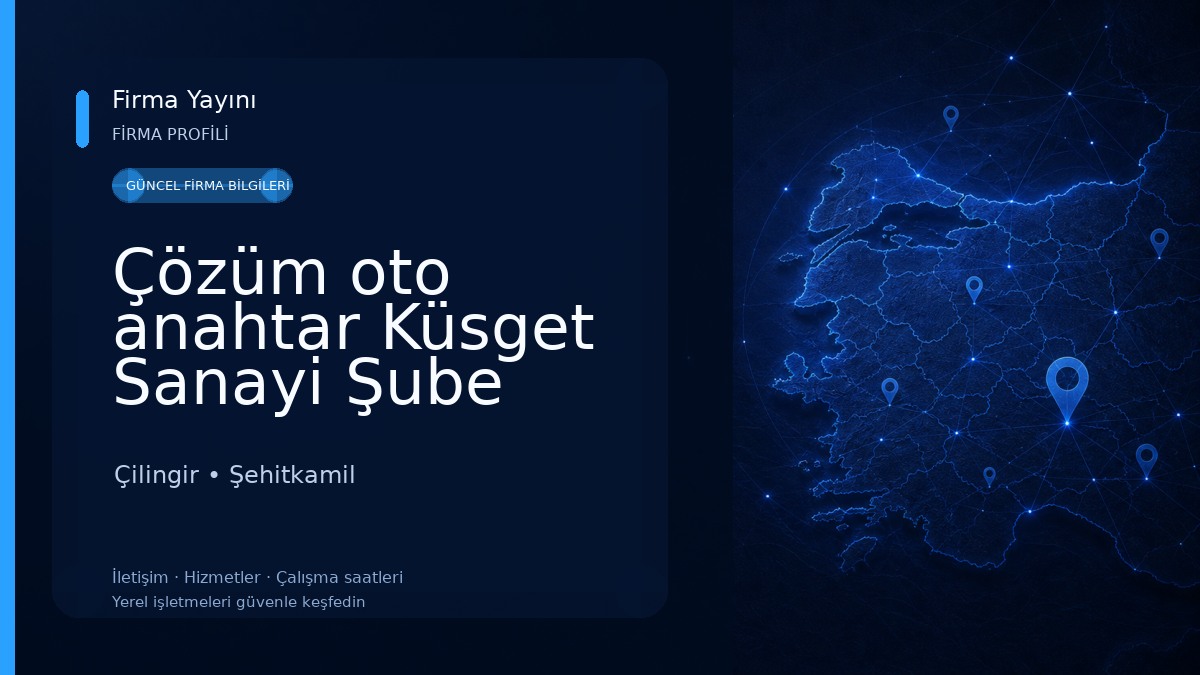 Çözüm oto anahtar Küsget Sanayi Şube Çilingir