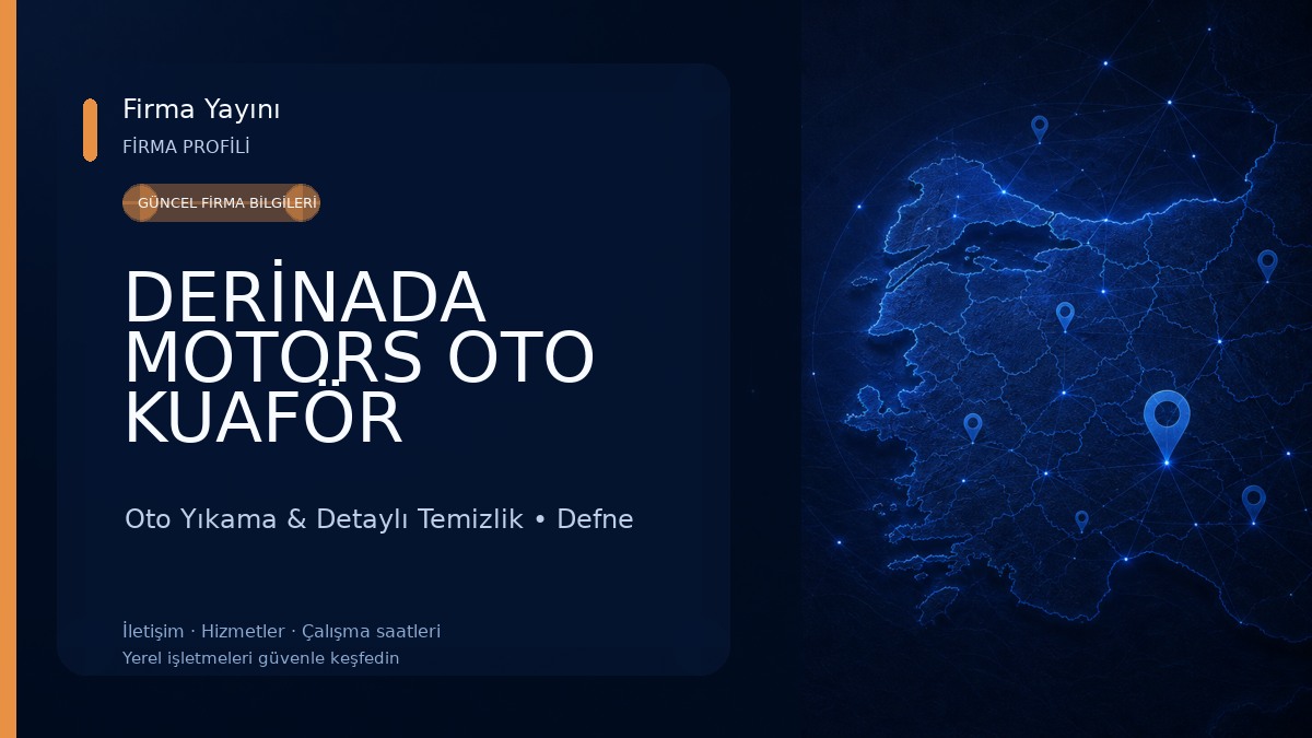 DERİNADA MOTORS OTO KUAFÖR Oto Yıkama & Detaylı Temizlik