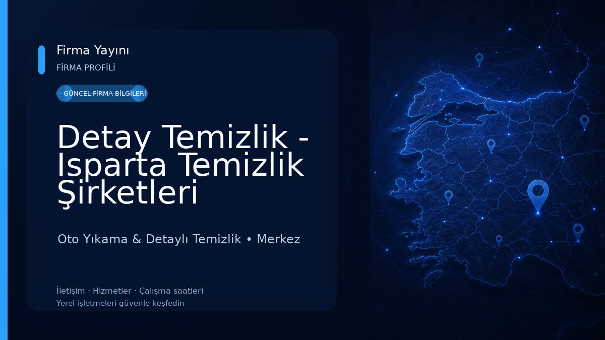 Detay Temizlik - Isparta Temizlik Şirketleri