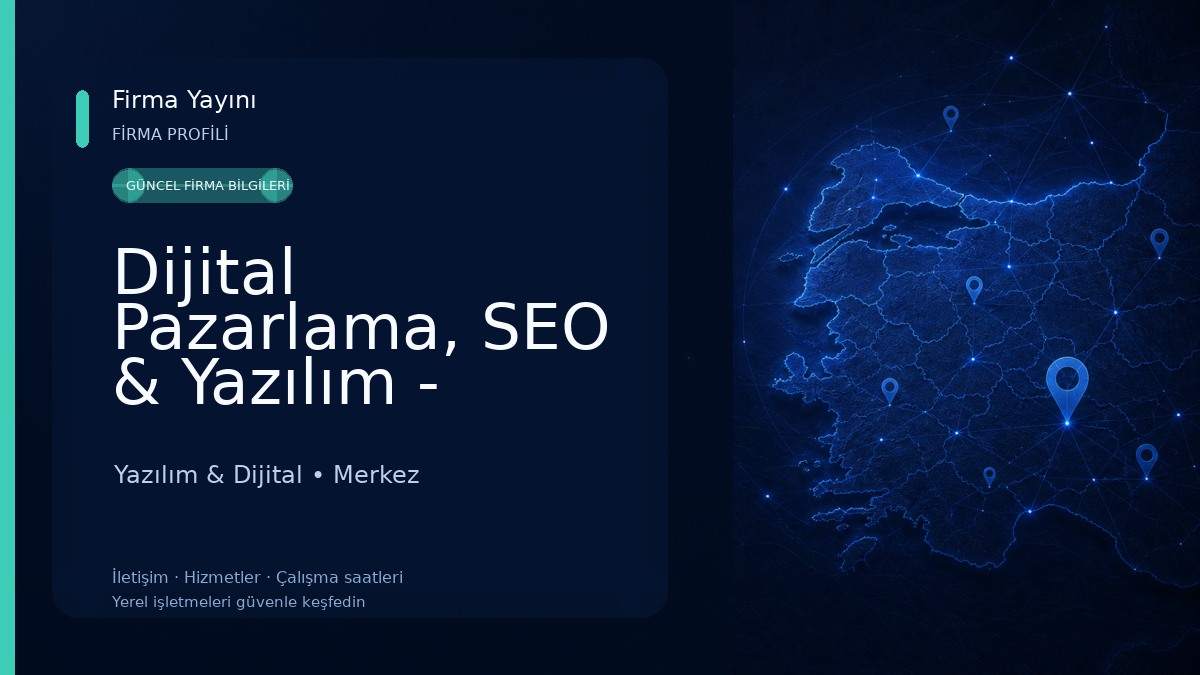 Dijital Pazarlama, SEO & Yazılım - Abdulmecit Karakaş
