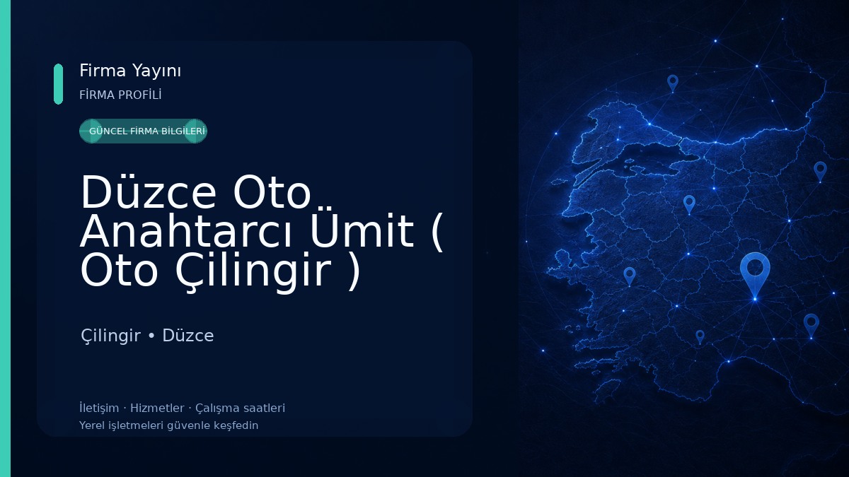 Düzce Oto Anahtarcı Ümit ( Oto Çilingir ) Araç Kontak Tamiri Çilingir
