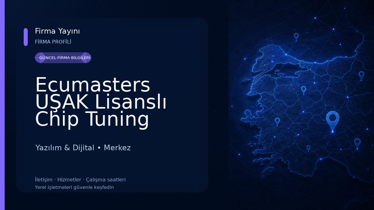 Ecumasters UŞAK Lisanslı Chip Tuning Yazılım & Dijital