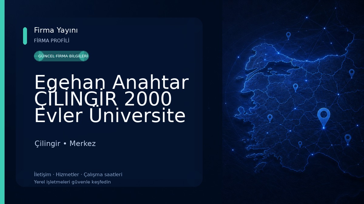 Egehan Anahtar ÇİLİNGİR 2000 Evler Üniversite Güzelyurt (7/24 Çilingir Hizmeti) Çilingir