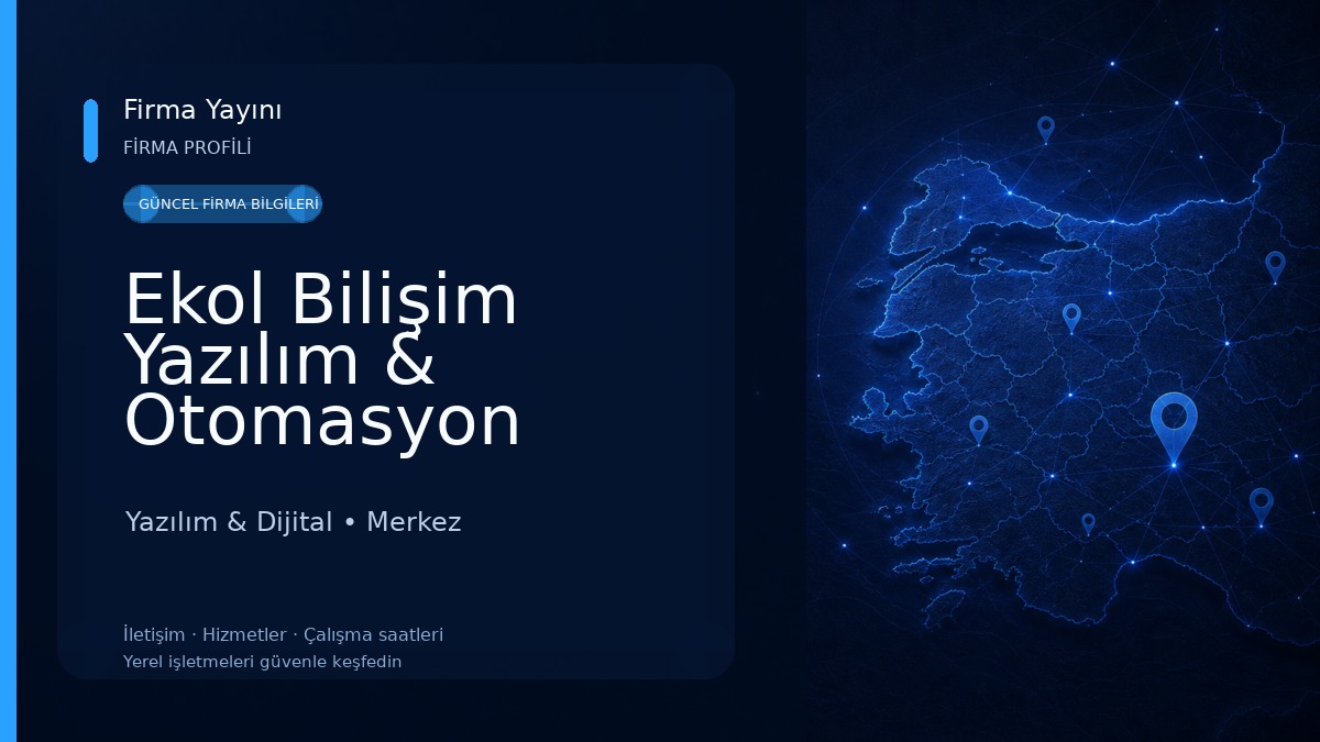 Ekol Bilişim Yazılım & Otomasyon