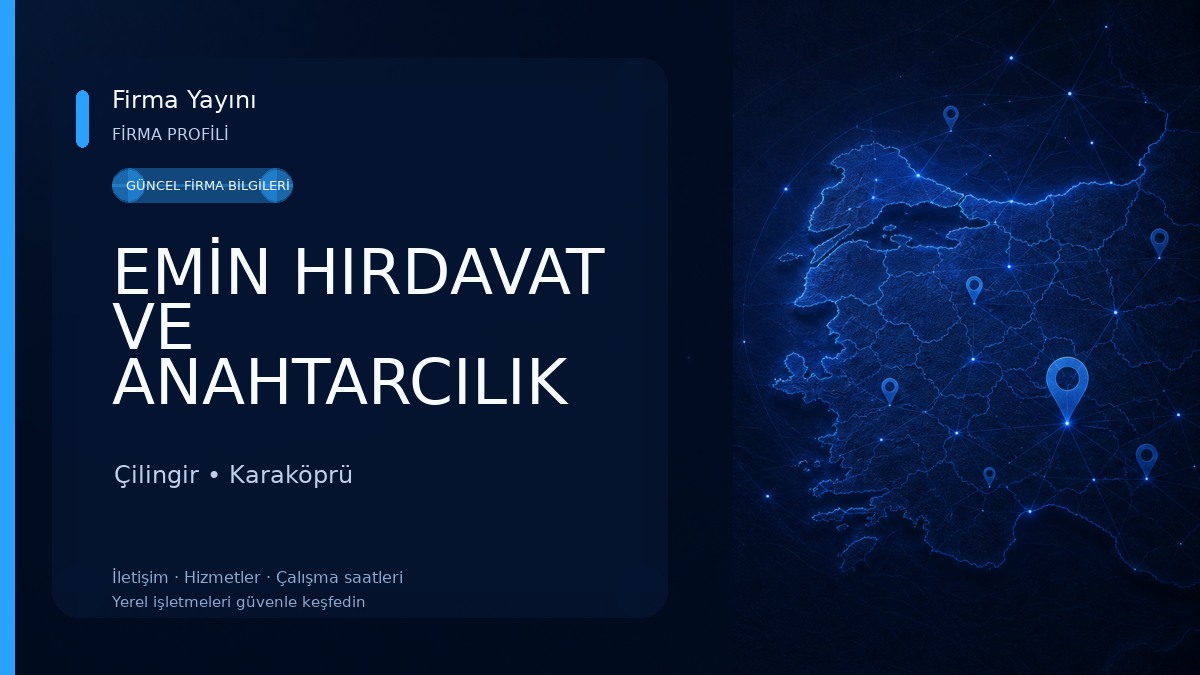 EMİN HIRDAVAT VE ANAHTARCILIK Çilingir