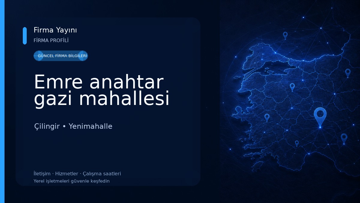 Emre anahtar gazi mahallesi Çilingir