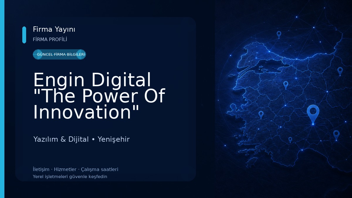 Engin Digital "The Power Of Innovation" Yazılım & Dijital