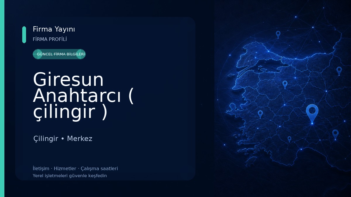 Giresun Anahtarcı ( çilingir ) 