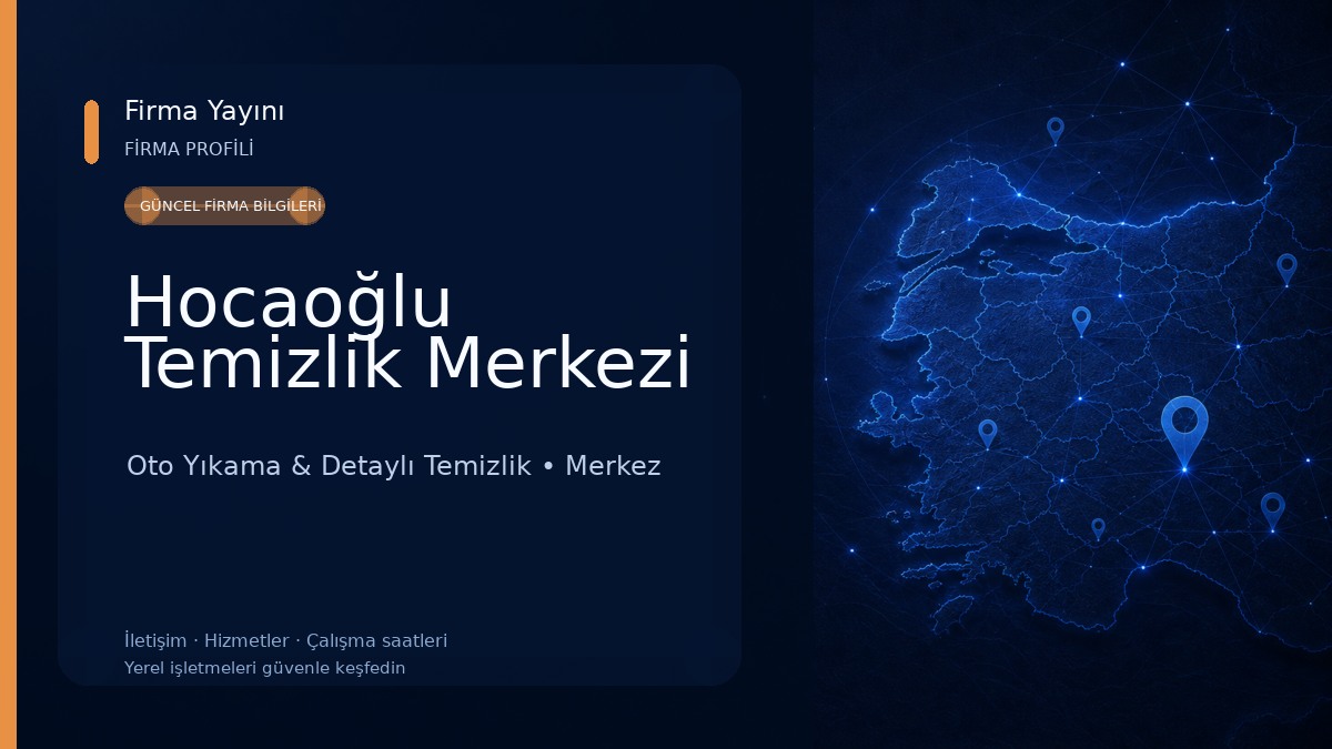 Hocaoğlu Temizlik Merkezi Oto Yıkama & Detaylı Temizlik
