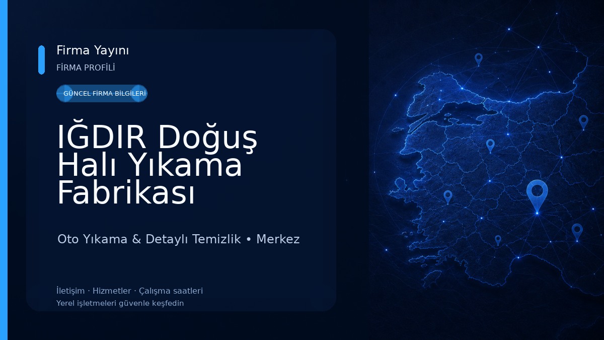 IĞDIR Doğuş Halı Yıkama Fabrikası 