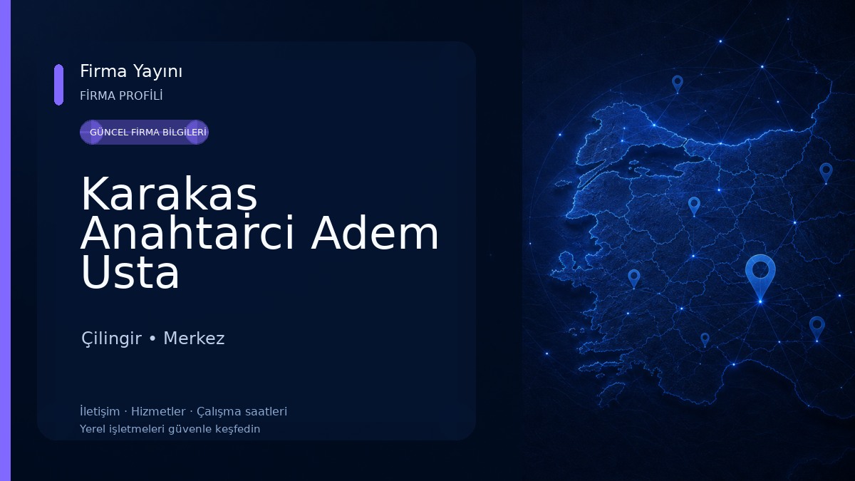 Karakaṣ Anahtarci Adem Usta Çilingir