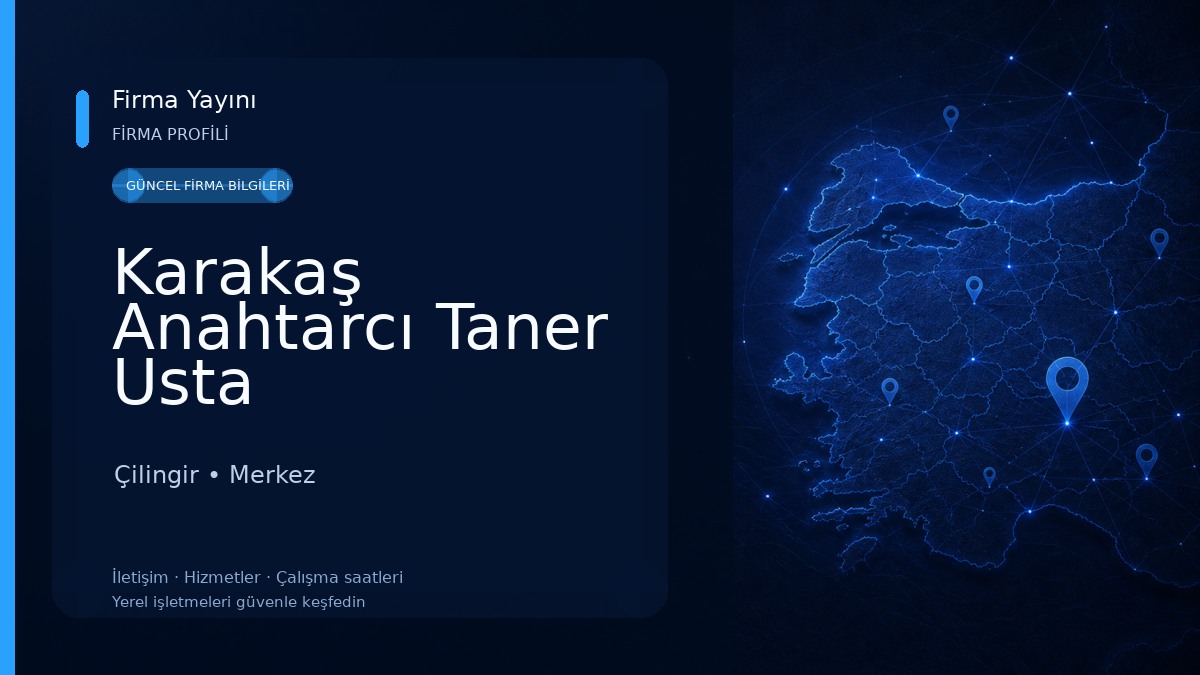 Karakaş Anahtarcı Taner Usta Çilingir