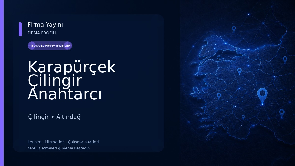 Karapürçek Çilingir Anahtarcı Çilingir