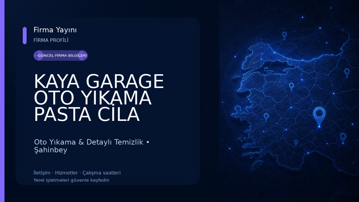 KAYA GARAGE OTO YIKAMA PASTA CİLA DETAYLI TEMİZLİK Oto Yıkama & Detaylı Temizlik