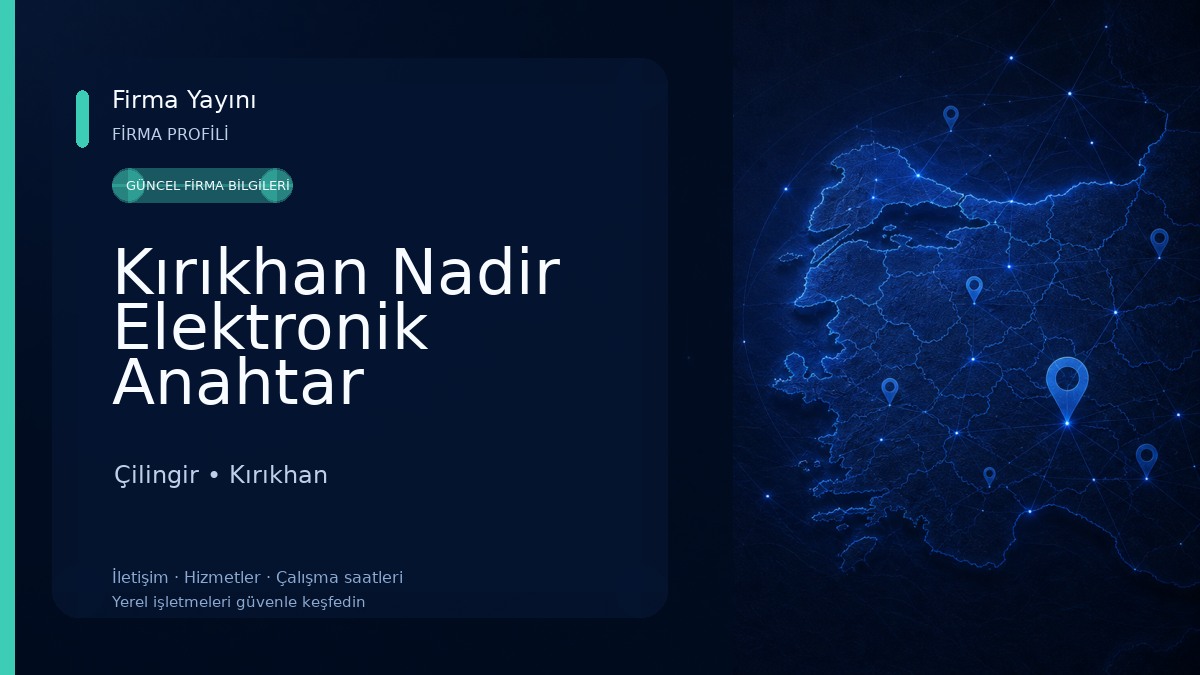 Kırıkhan Nadir Elektronik Anahtar