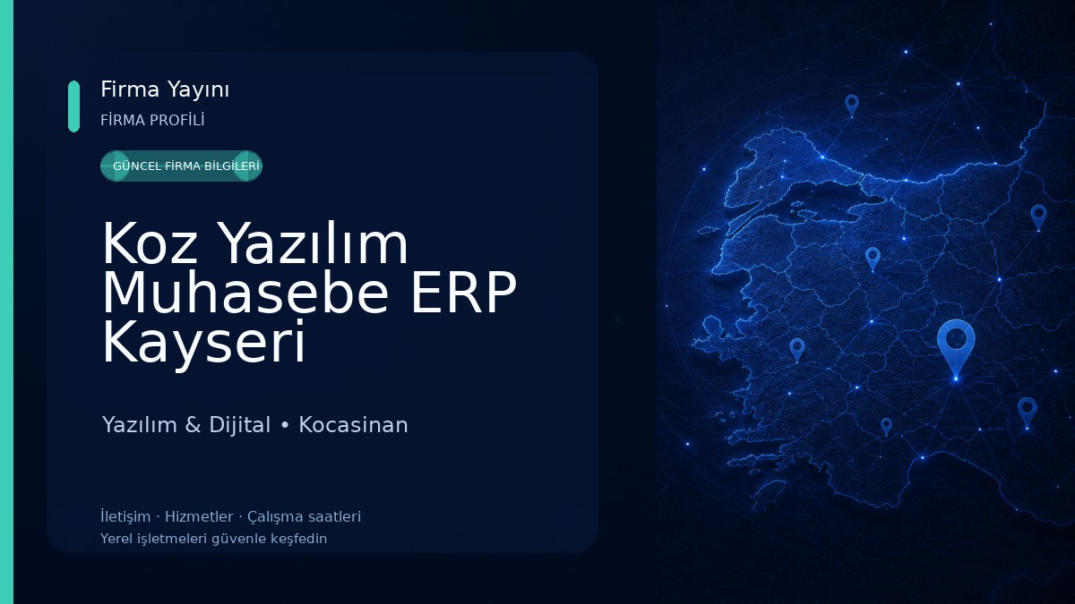 Koz Yazılım Muhasebe ERP Kayseri Yazılım & Dijital