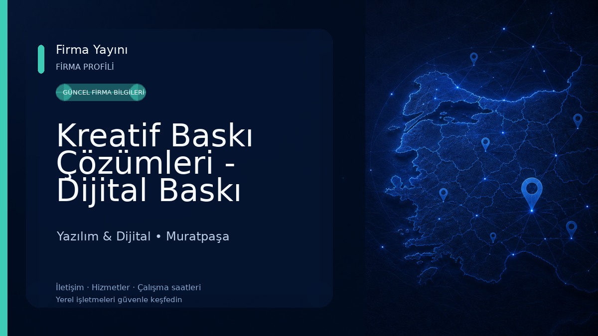 Kreatif Baskı Çözümleri - Dijital Baskı Merkezi Antalya - Printing Center - Типография Анталья Yazılım & Dijital