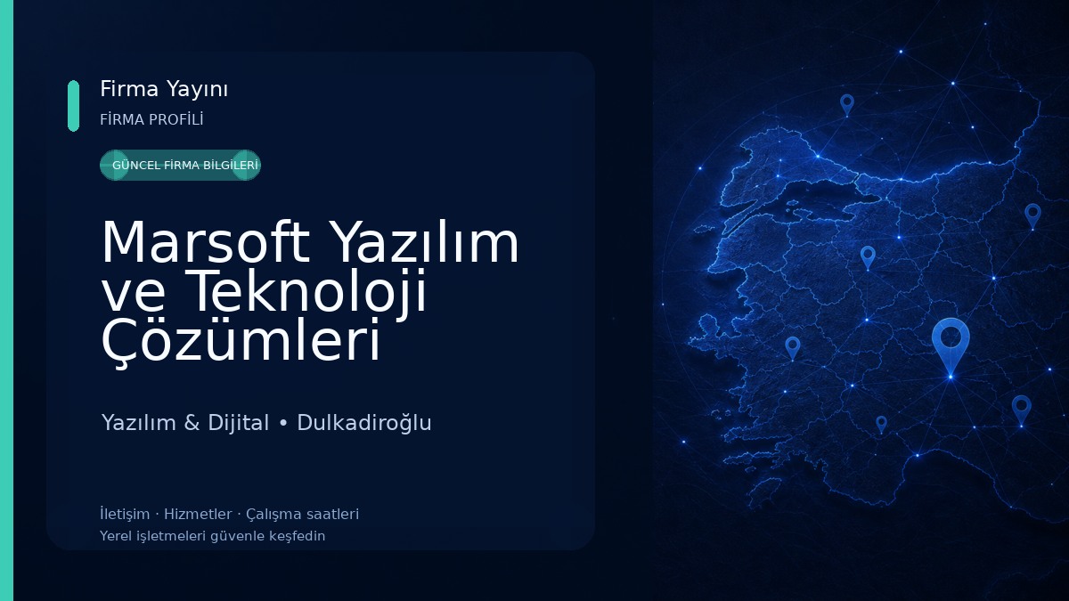 Marsoft Yazılım ve Teknoloji Çözümleri Yazılım & Dijital