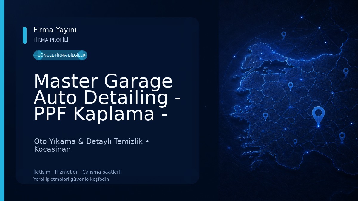 Master Garage Auto Detailing - PPF Kaplama - Pasta Cila - Seramik Kaplama - Boya Koruma - Cam Filmi Oto Yıkama & Detaylı Temizlik
