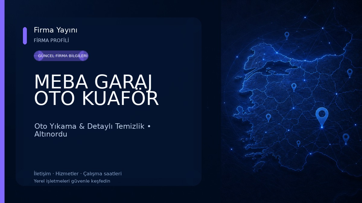 MEBA GARAJ OTO KUAFÖR Oto Yıkama & Detaylı Temizlik