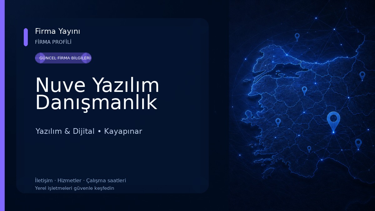 Nuve Yazılım Danışmanlık Yazılım & Dijital