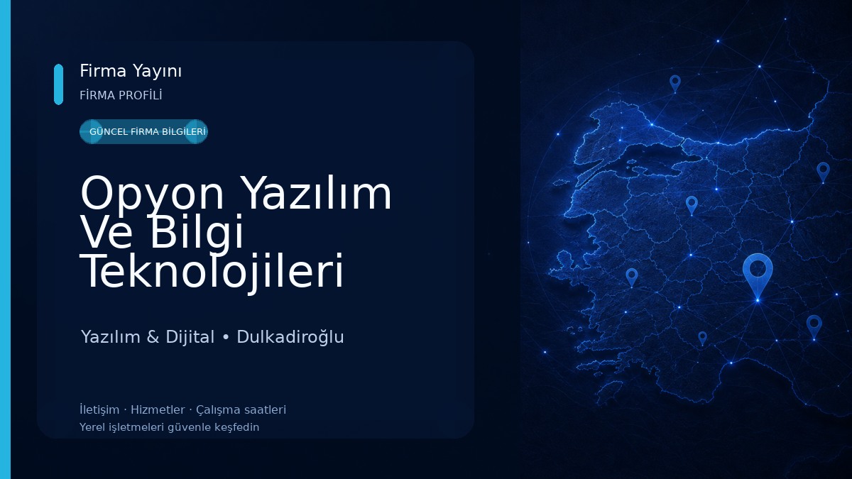 Opyon Yazılım Ve Bilgi Teknolojileri Yazılım & Dijital