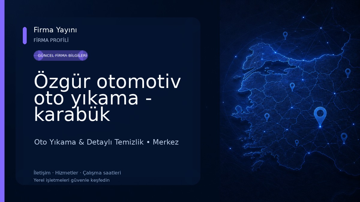 Özgür otomotiv oto yıkama - karabük Oto Yıkama & Detaylı Temizlik