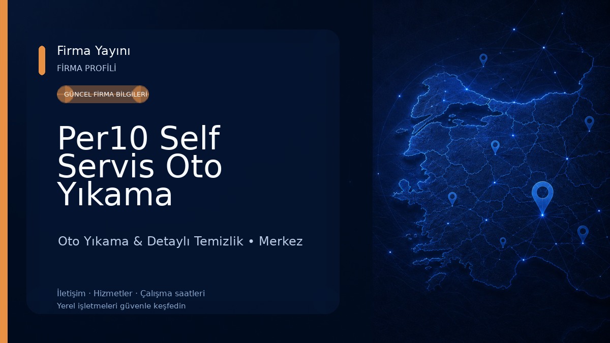 Per10 Self Servis Oto Yıkama Oto Yıkama & Detaylı Temizlik