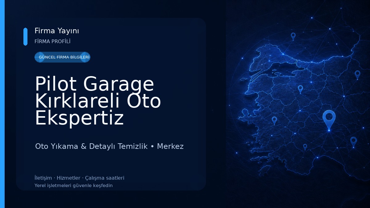 Pilot Garage Kırklareli Oto Ekspertiz Oto Yıkama & Detaylı Temizlik